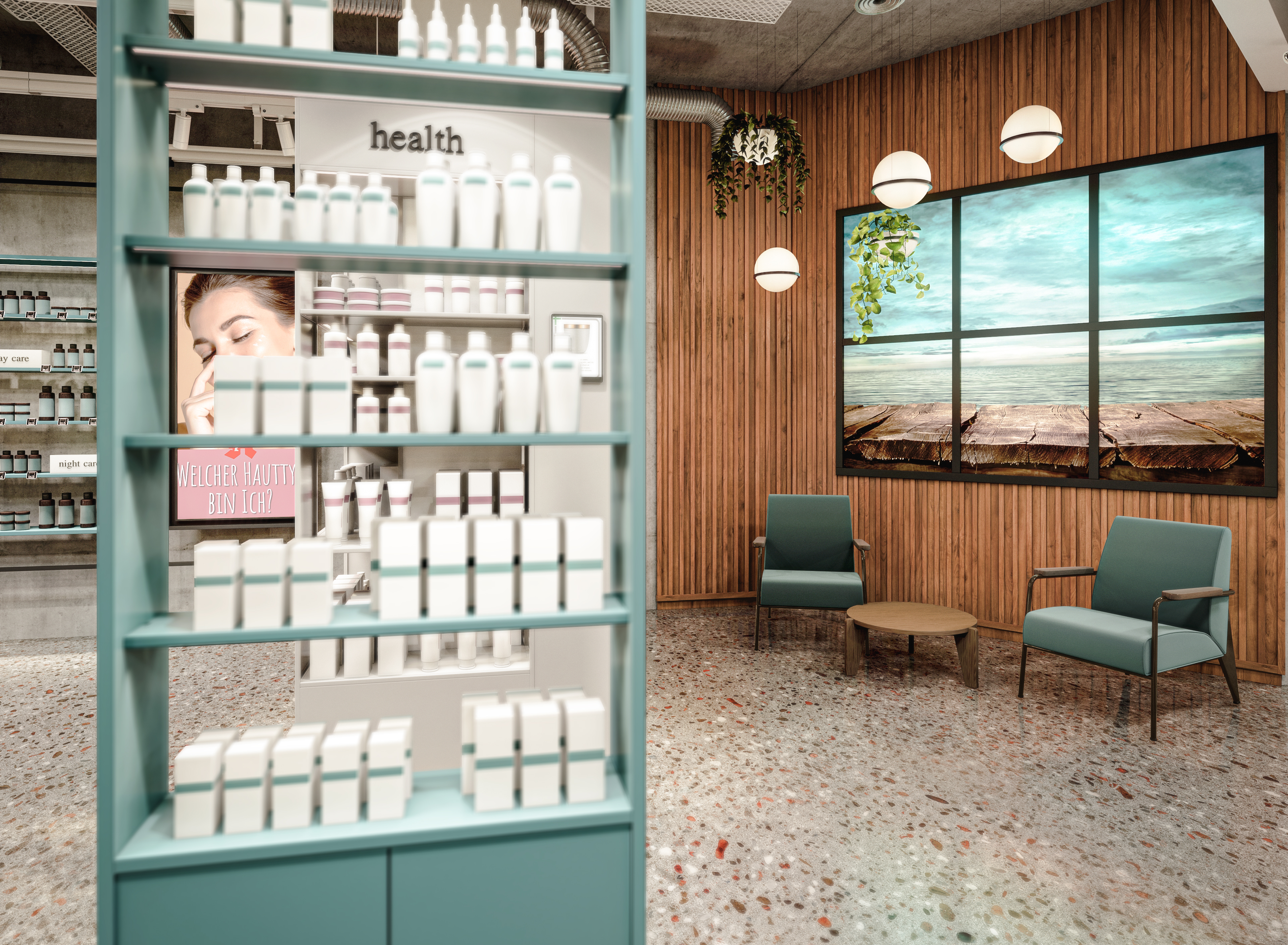 Wellness-Lounge mit Sitzbereich